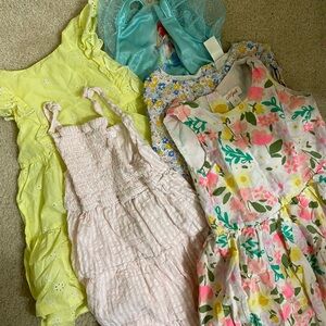 Bundle of 5‎ Colorful Girls' Dresses 4T